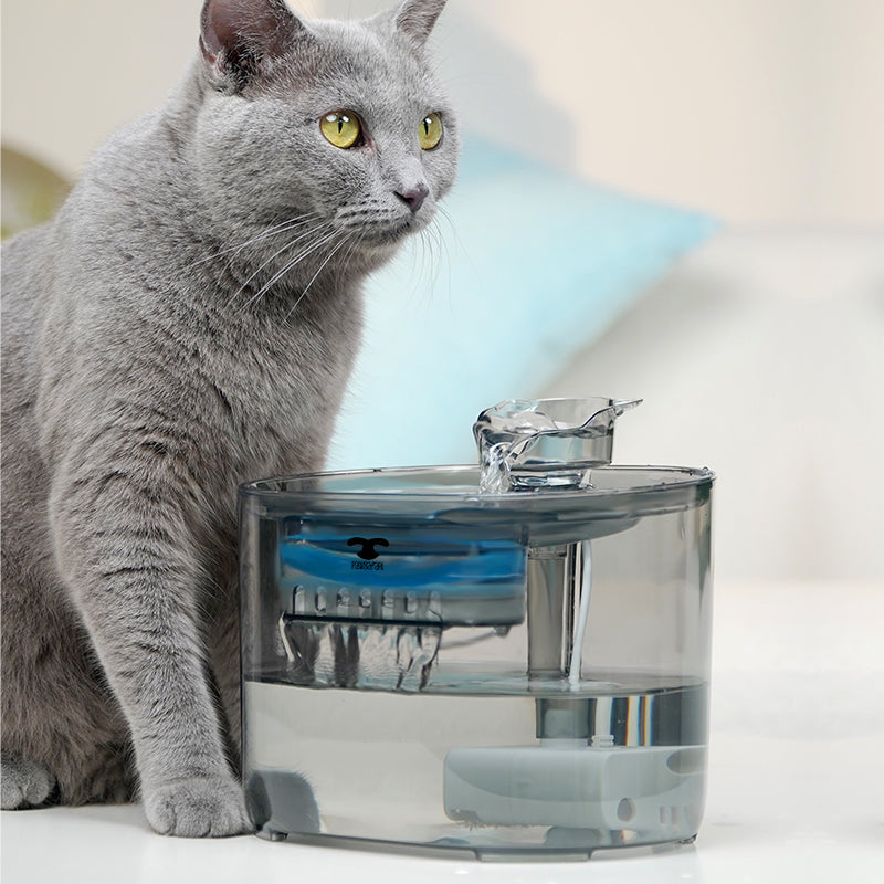 Wireless Rechargeable Automatic Pet Waterer - 2.2L Grey