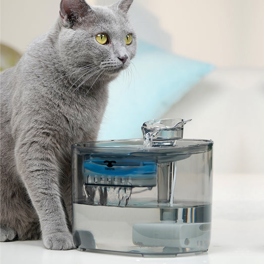 Wireless Rechargeable Automatic Pet Waterer - 2.2L Grey